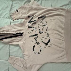 Calvin Klein Beige Hoodie with Black Accents